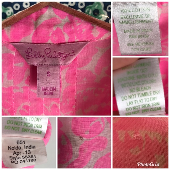 Lilly Pulitzer Sarasota Beaded Pink Tunic Sz. S - Picture 8 of 8